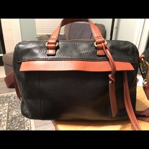 Fossil genuine leather satchel